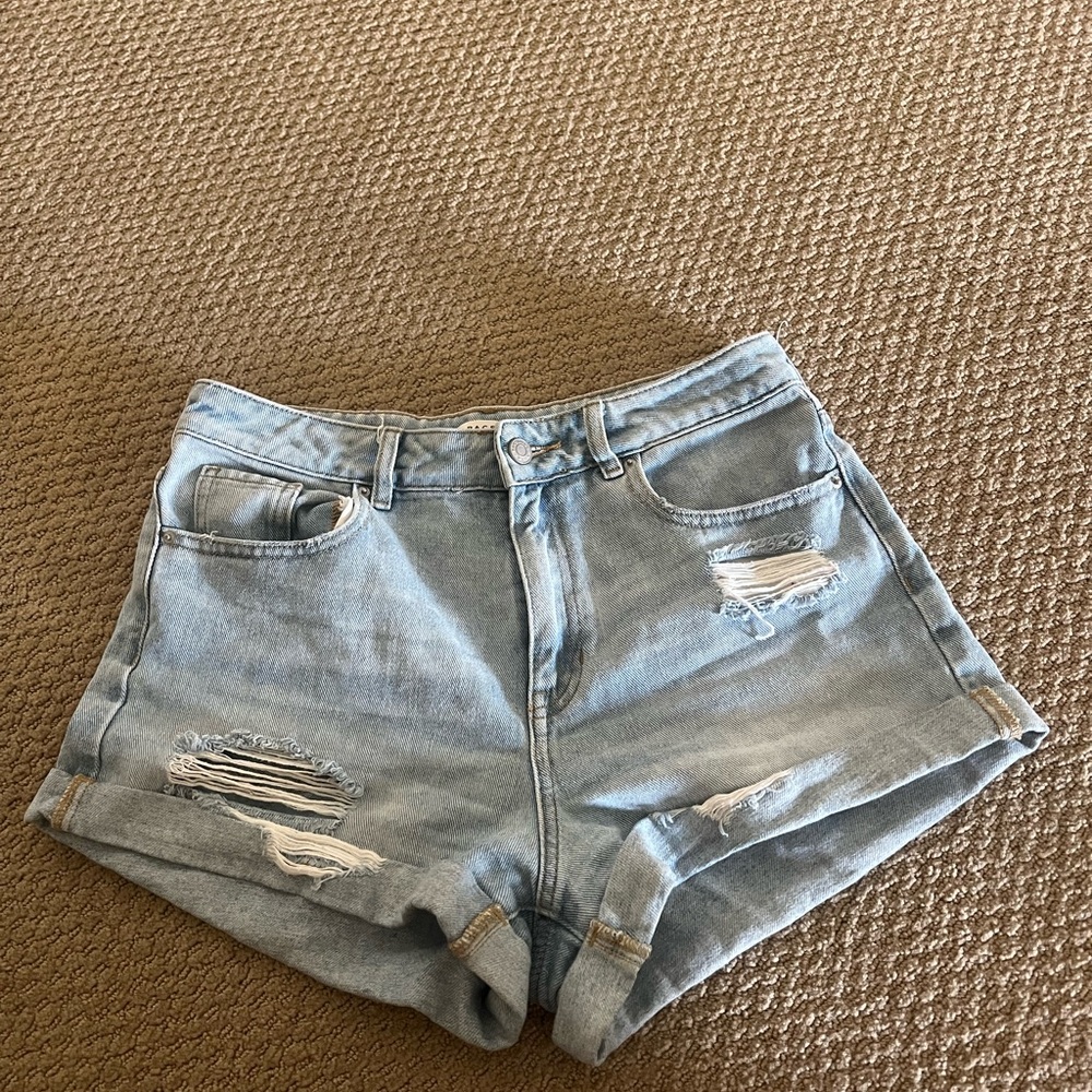 PacSun Light Wash Ripped Jean Shorts